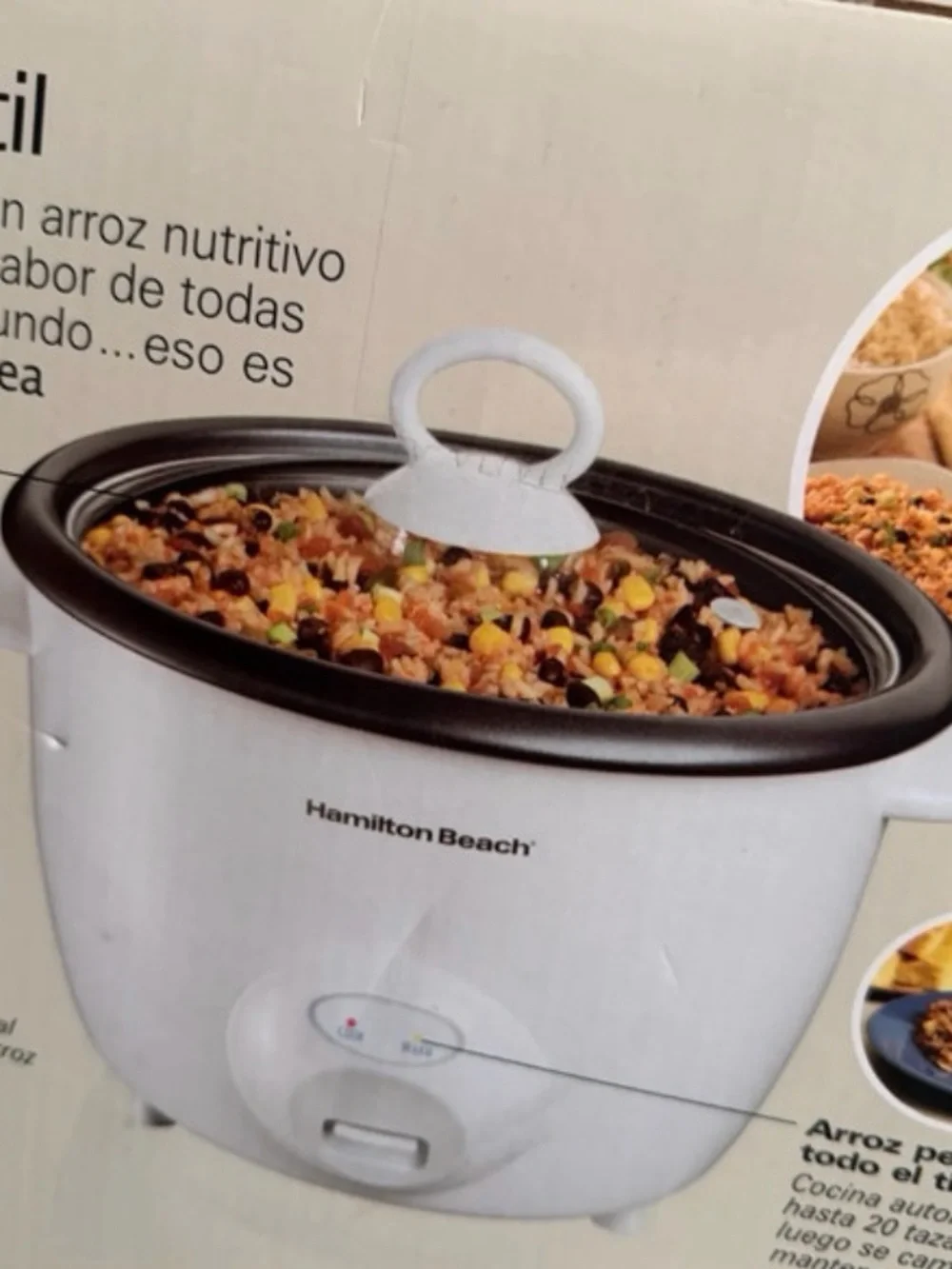 Hamilton Beach White and Black Rice Cooker